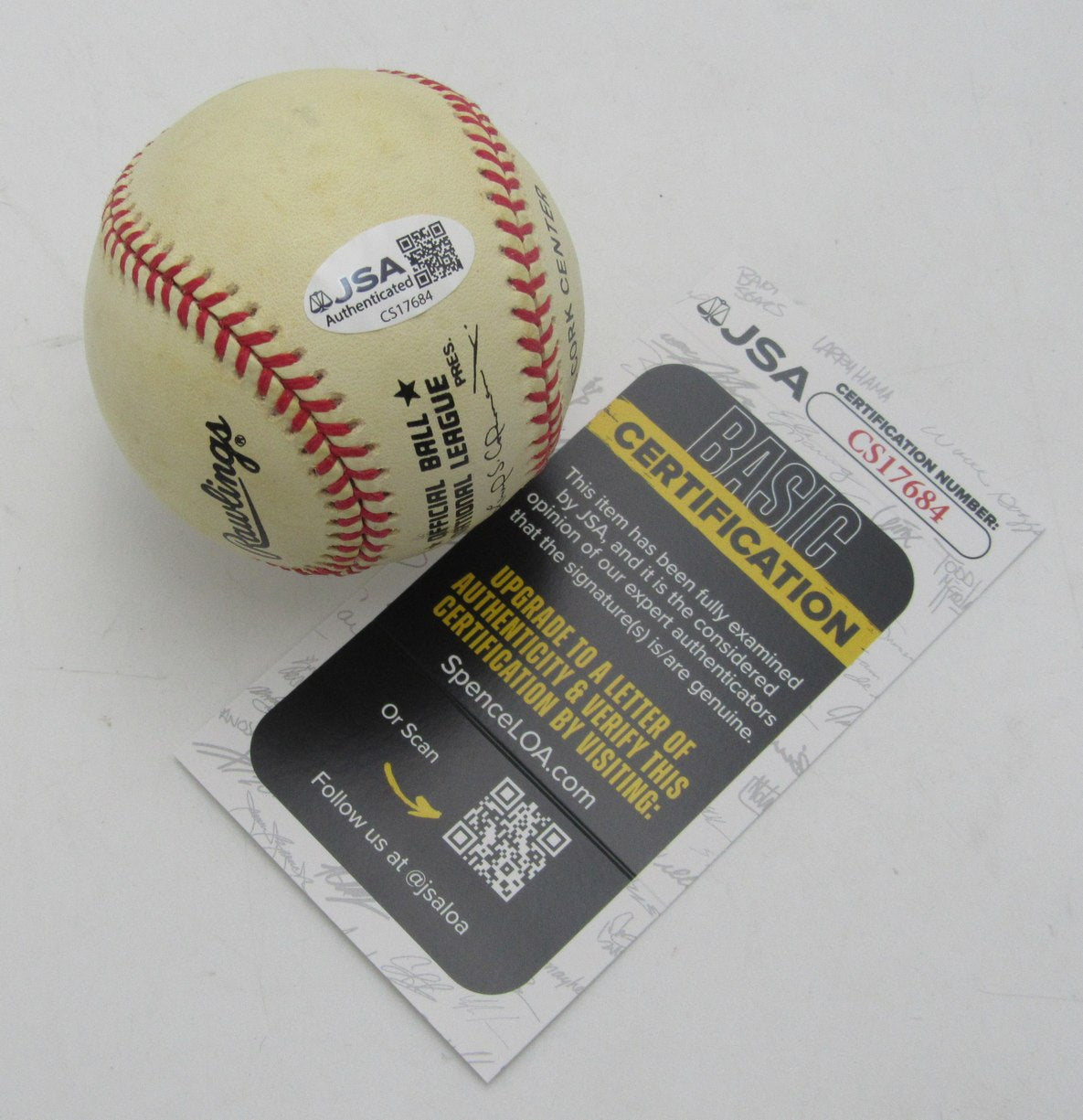 Ransom Jackson Signed/Inscribed ONL Baseball Brooklyn Dodgers JSA 211160
