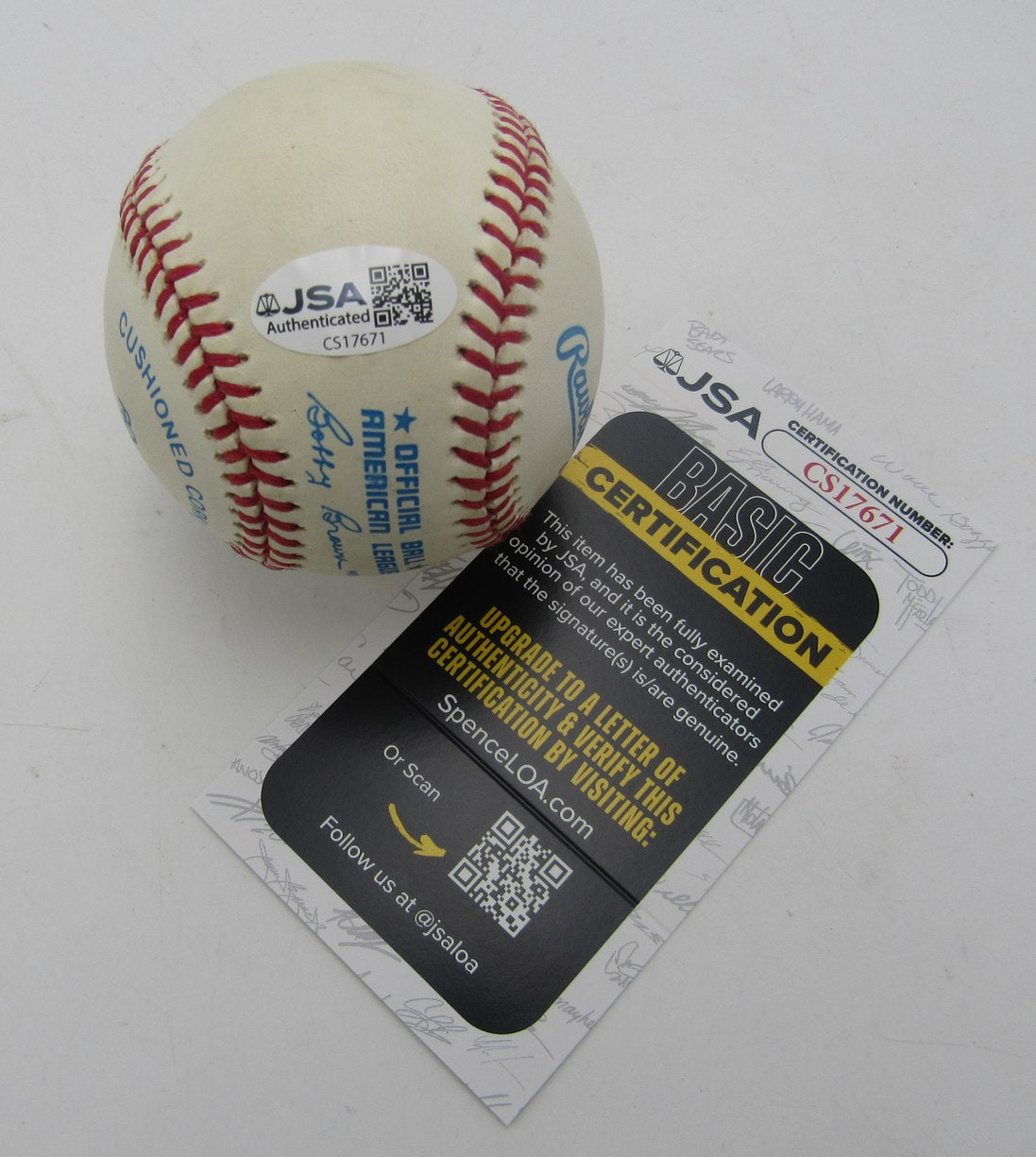 Gordon Hoppy Hopkins Signed/Auto OAL Baseball Indianapolis Clowns JSA 211144
