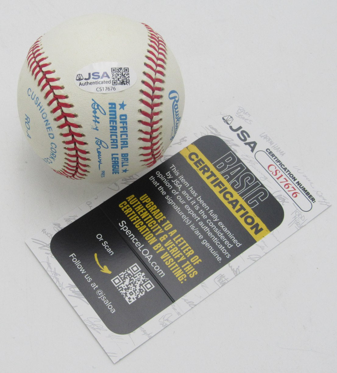 Sam Chapman Signed/Autographed OAL Baseball Philadelphia Athletics JSA 211146