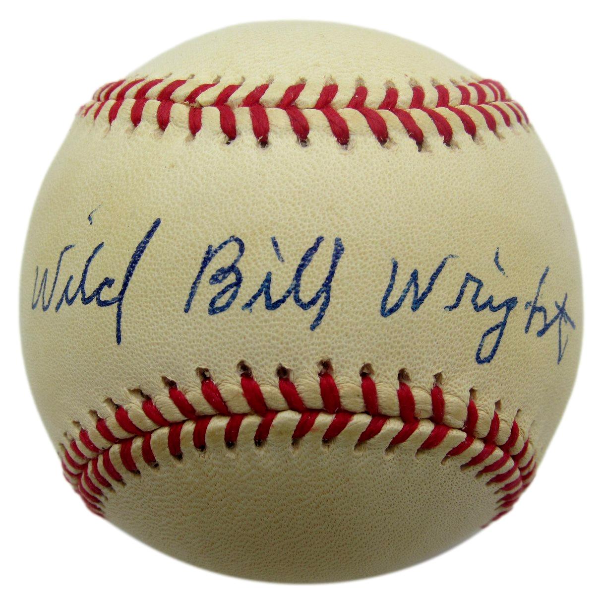 Wild Bill Wright Signed/Auto OAL Baseball Nashville Elite Giants JSA 211151