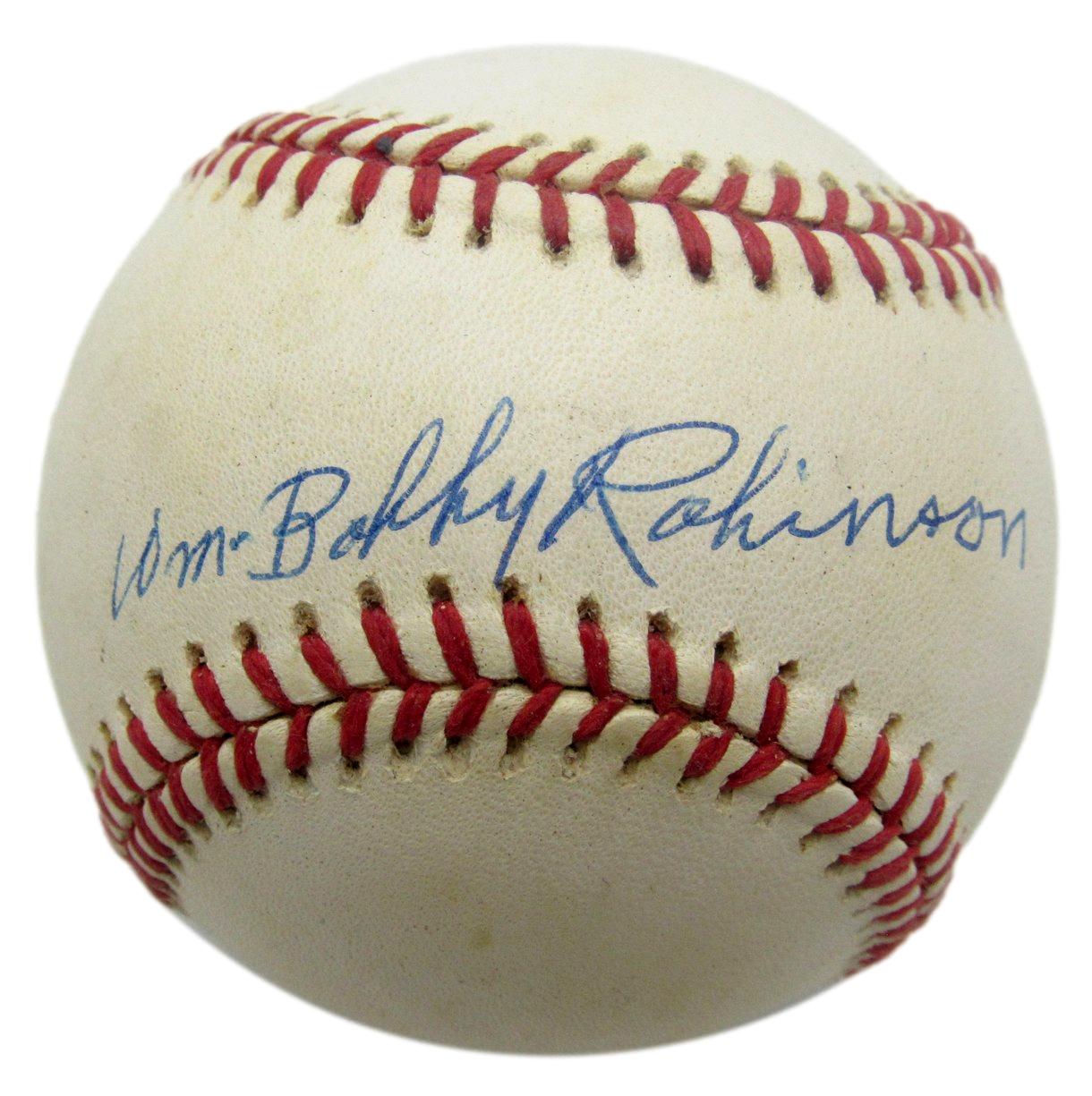 William Bobby Robinson Signed/Auto ONL Baseball St. Louis Browns JSA 211154
