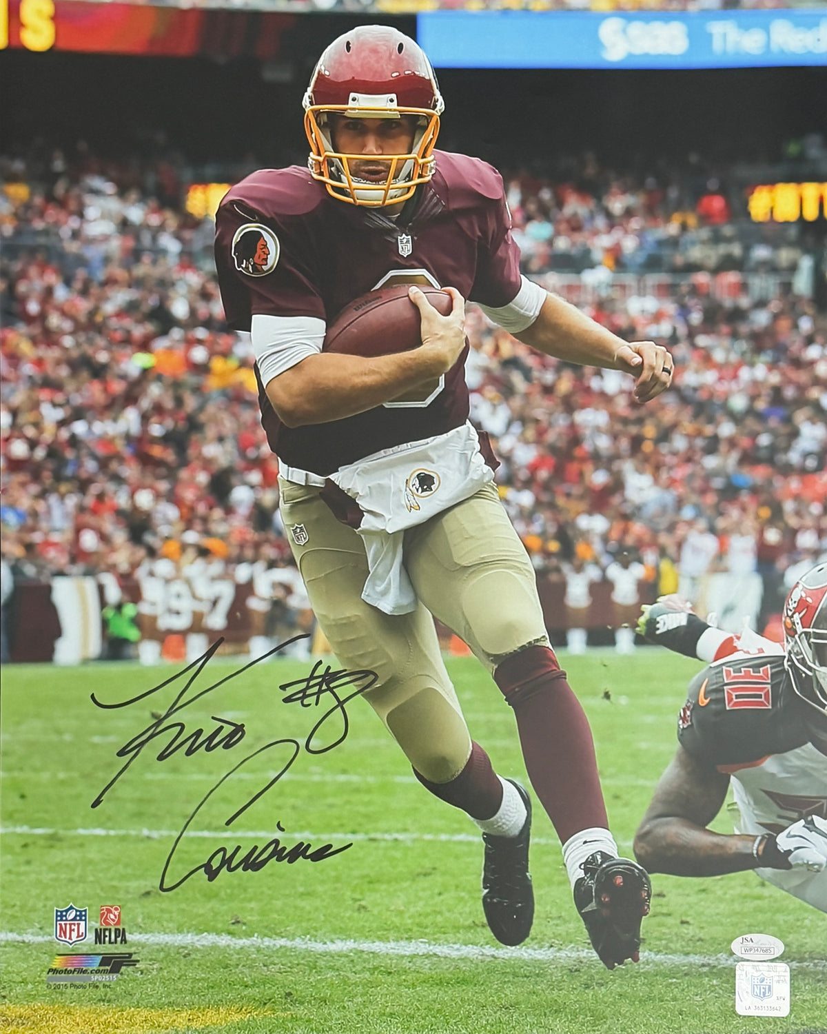Kirk Cousins Signed/Autographed Redskins 16x20 Photo JSA 212065
