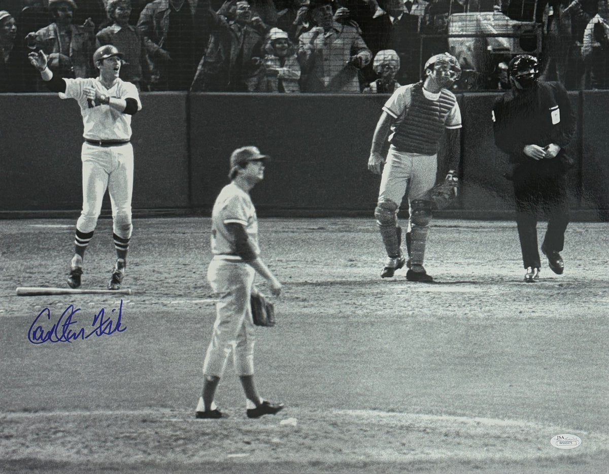 Carlton Fisk HOF Boston Red Sox Autographed/Signed 16x20 Photo JSA 212067