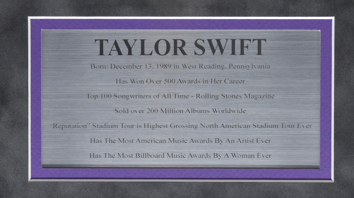 Taylor Swift Signed/Auto CD Cover Collage w/ (10) CDs Framed JSA 212167
