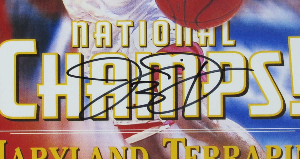 Juan Dixon Signed/Auto 16x20 Photo Maryland Terps 02 Champs Framed JSA 211135
