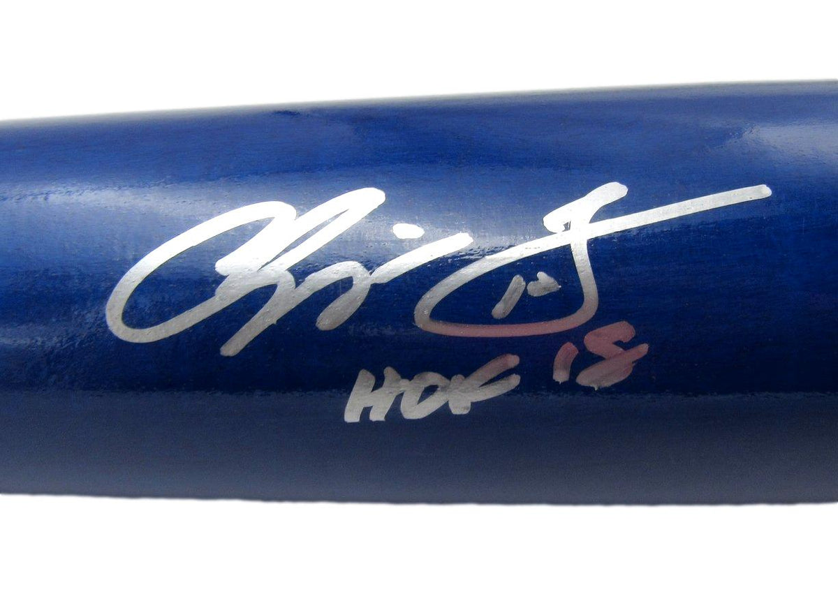 Chipper Jones HOF Signed Braves  HOF Induction Stat Bat 203/500 Fanatics 212657