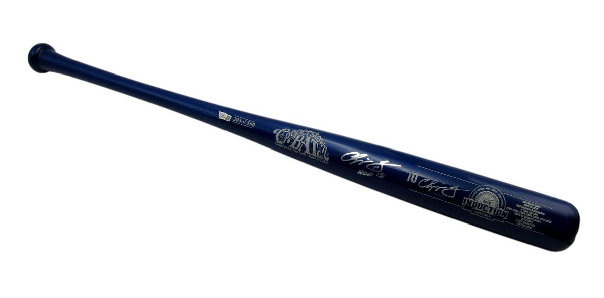 Chipper Jones HOF Signed Braves  HOF Induction Stat Bat 203/500 Fanatics 212657