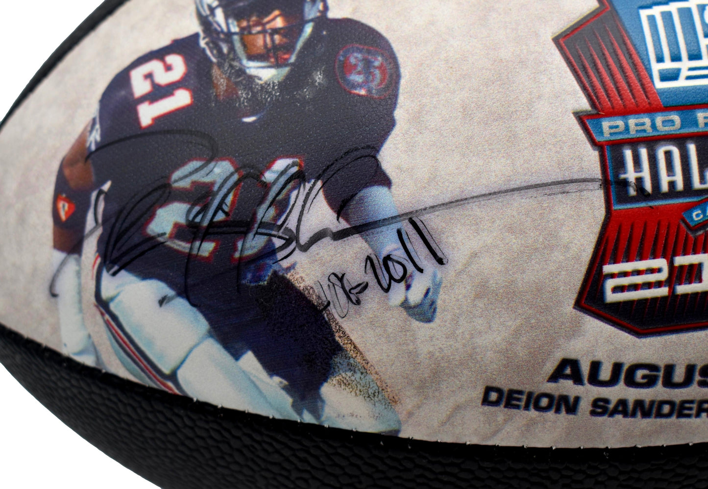 Marshall Faulk & Deion Sanders Signed/Autographed 2011 HOF Football JSA 212859