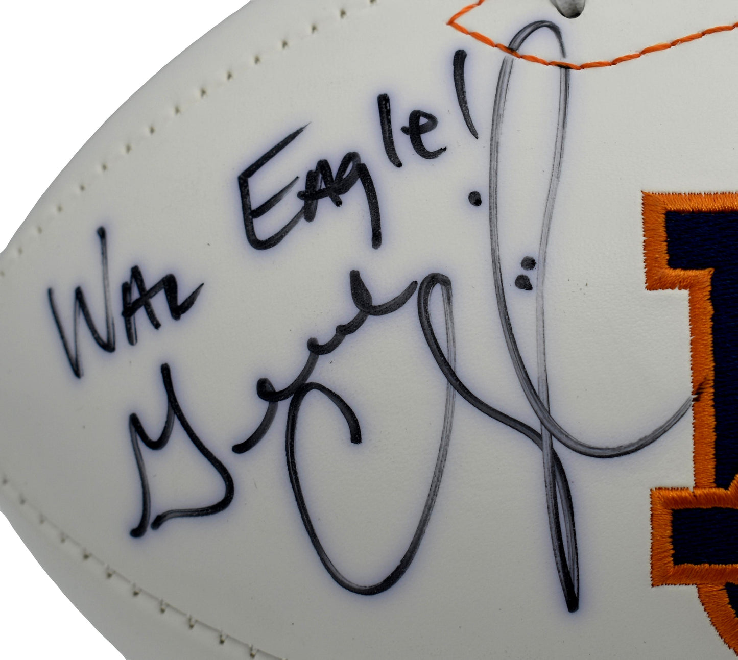 Gene Chizik Signed/Autographed Auburn Tigers Logo Football JSA 212860