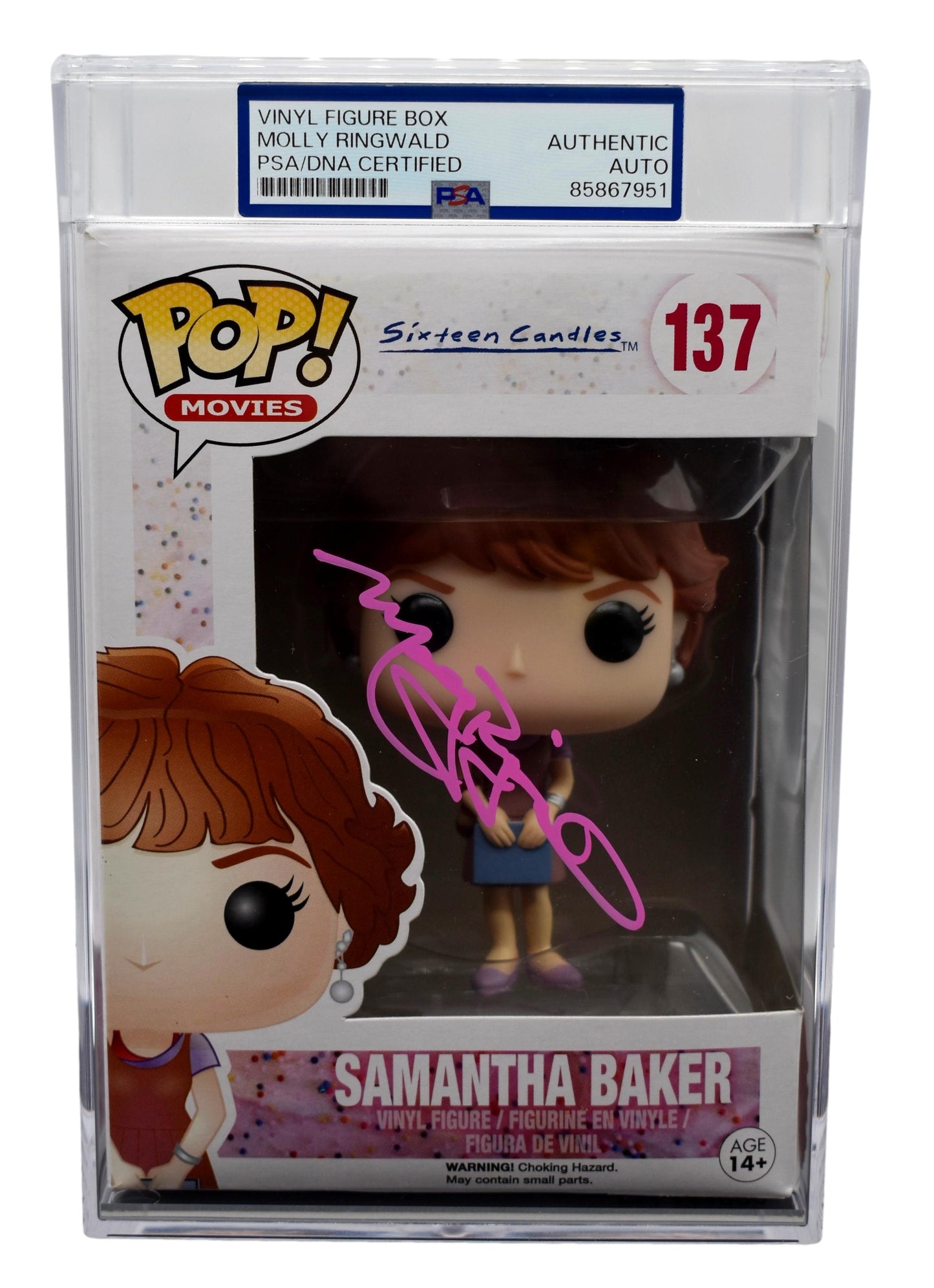 Molly Ringwald Signed/Autographed Funko Pop #137 Sixteen Candles PSA 212861