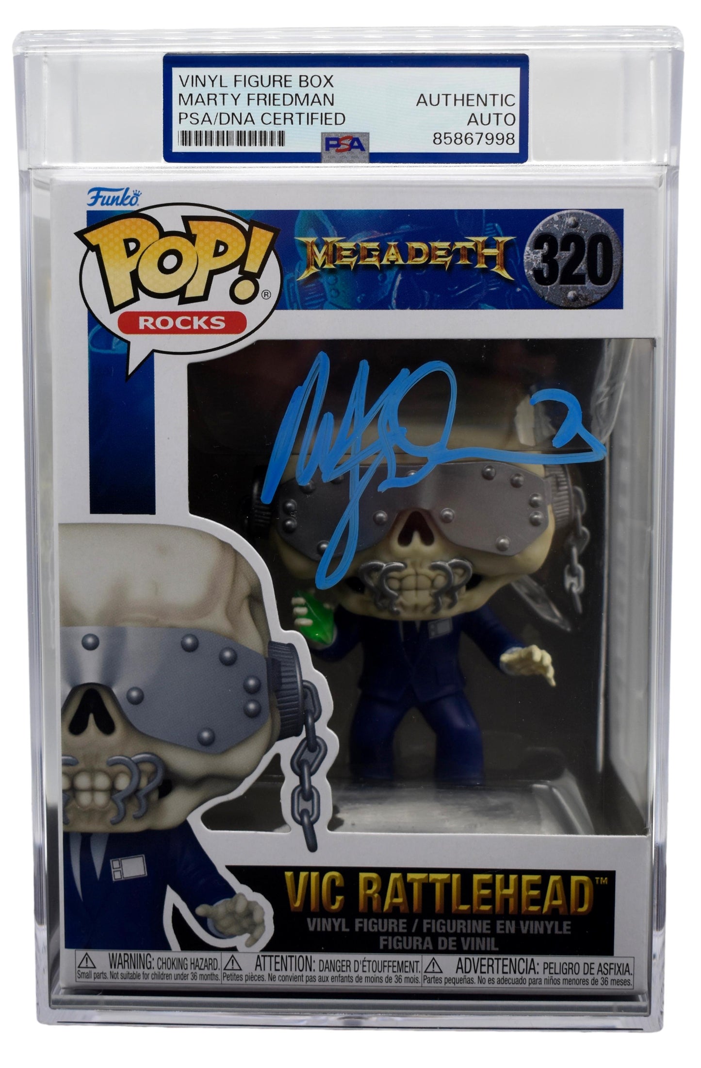 Marty Friedman Signed/Autographed Funko Pop #320 Megadeth PSA 212868