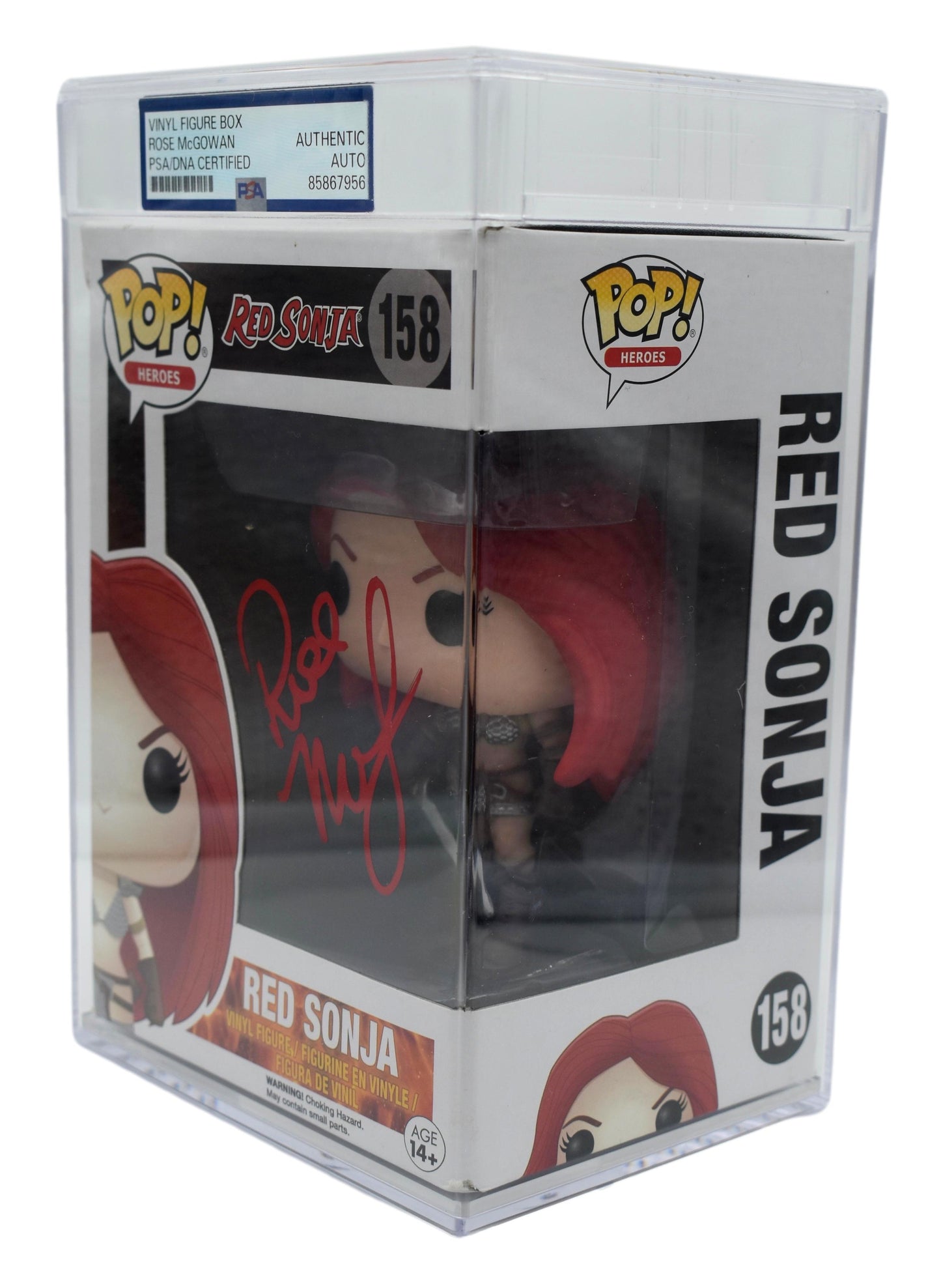 Rose McGowan Signed/Autographed Funko Pop #158 Red Sonja PSA 212873