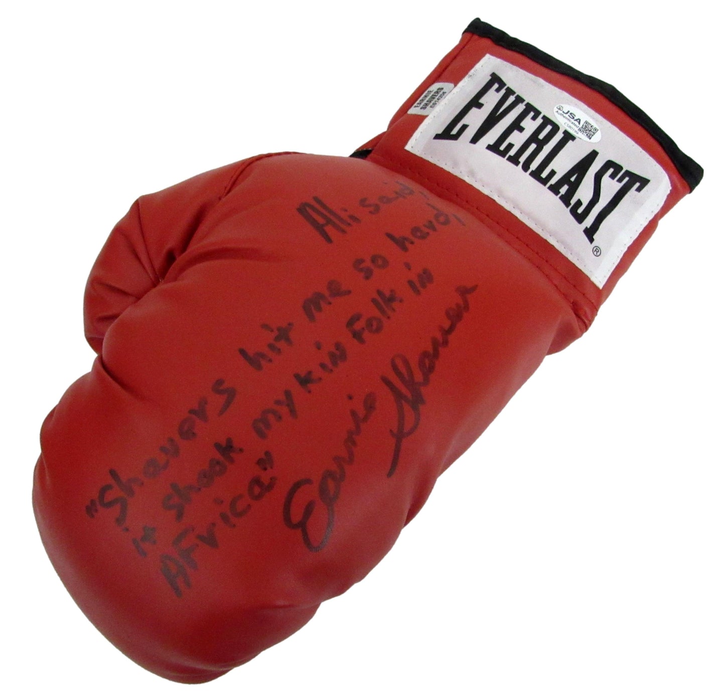 Ernie Shavers Signed/Inscribed Left Red Everlast Boxing Glove JSA 213335