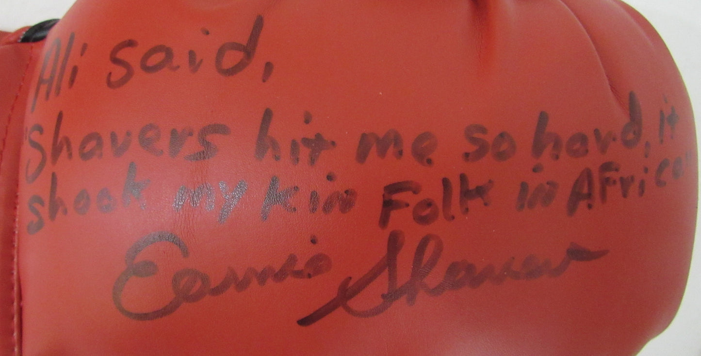Ernie Shavers Signed/Inscribed Right Red Everlast Boxing Glove JSA 213339