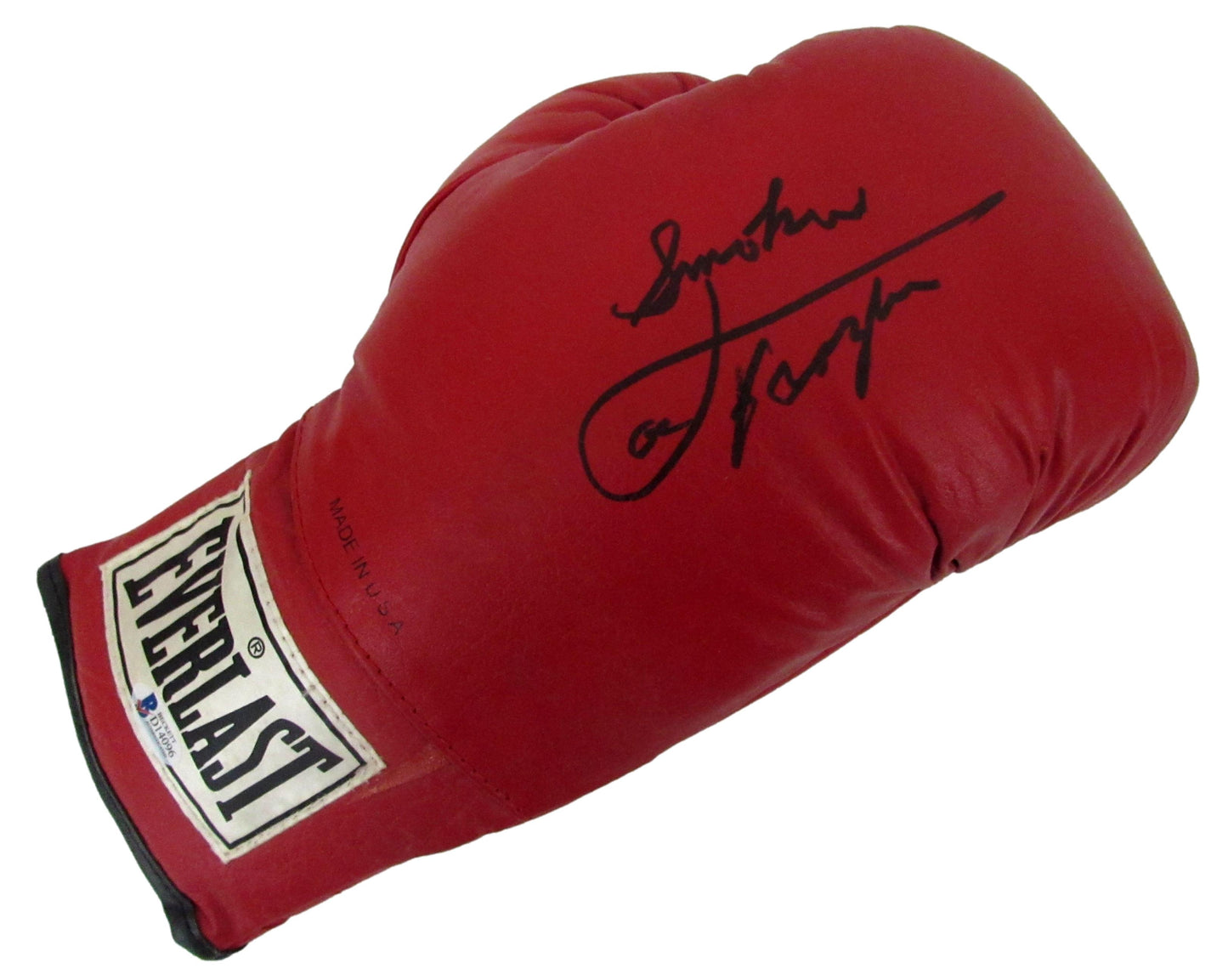Joe Frazier Signed/Inscribed Right Red Everlast Boxing Glove Beckett 213342