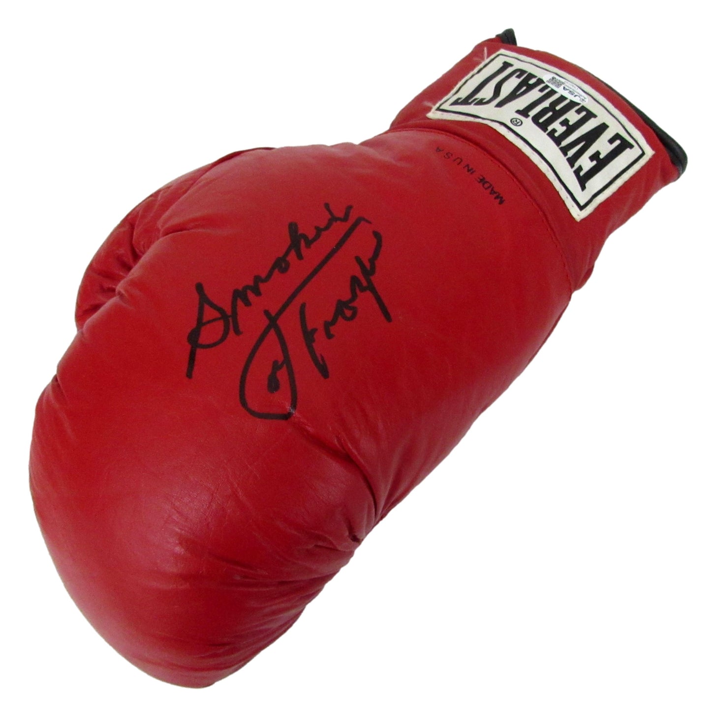 Joe Frazier Signed/Inscribed Left Red Everlast Boxing Glove JSA 213343