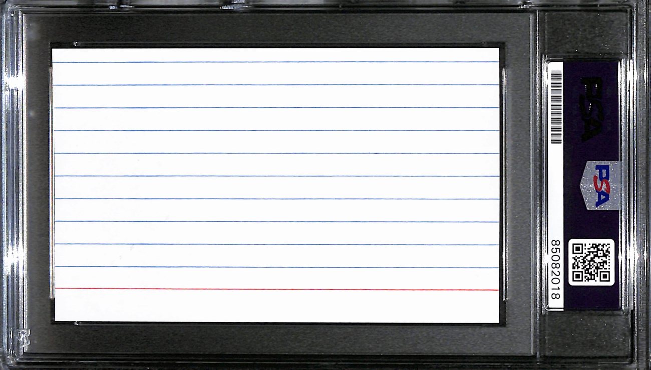 Mel Allen HOF Autographed 3x5 Index Card Sportscaster Yankees PSA/DNA 184803