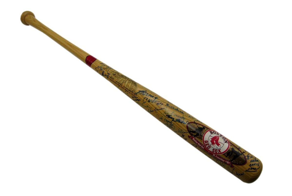 1963-98 Boston Red Sox Team Signed (60) Cooperstown Bat Ortiz Rice HOF 212681