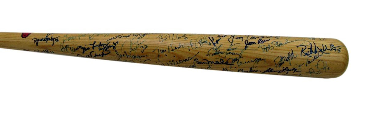 1963-98 Boston Red Sox Team Signed (60) Cooperstown Bat Ortiz Rice HOF 212681
