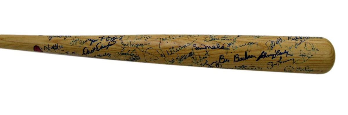 1963-98 Boston Red Sox Team Signed (60) Cooperstown Bat Ortiz Rice HOF 212681