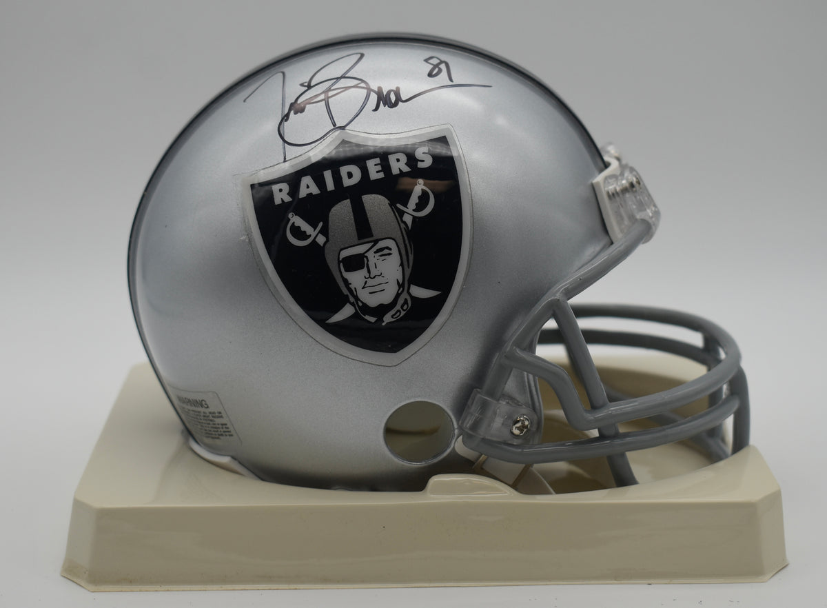 Tim Brown HOF Oakland Raiders Signed/Auto Mini Football Helmet JSA  211951