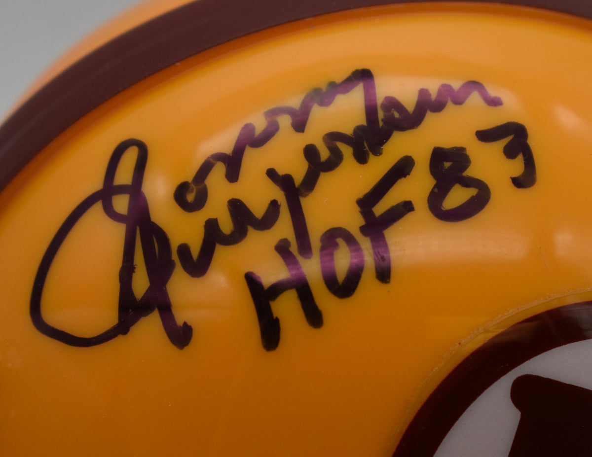 Sonny Jurgensen HOF Redskins Signed/Inscribed Mini Football Helmet JSA  211952