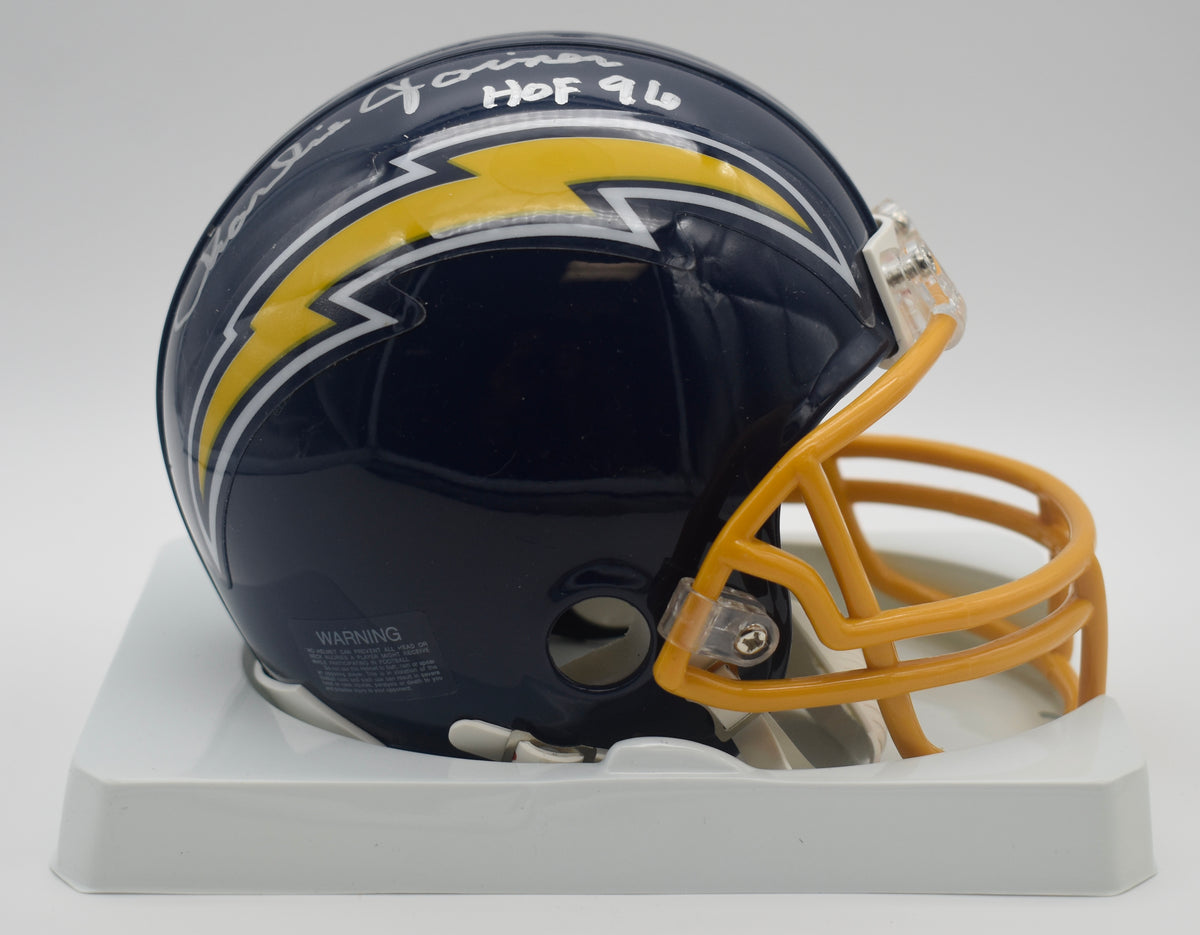 Charlie Joiner HOF Chargers Signed/Inscribed Mini Football Helmet JSA  211954