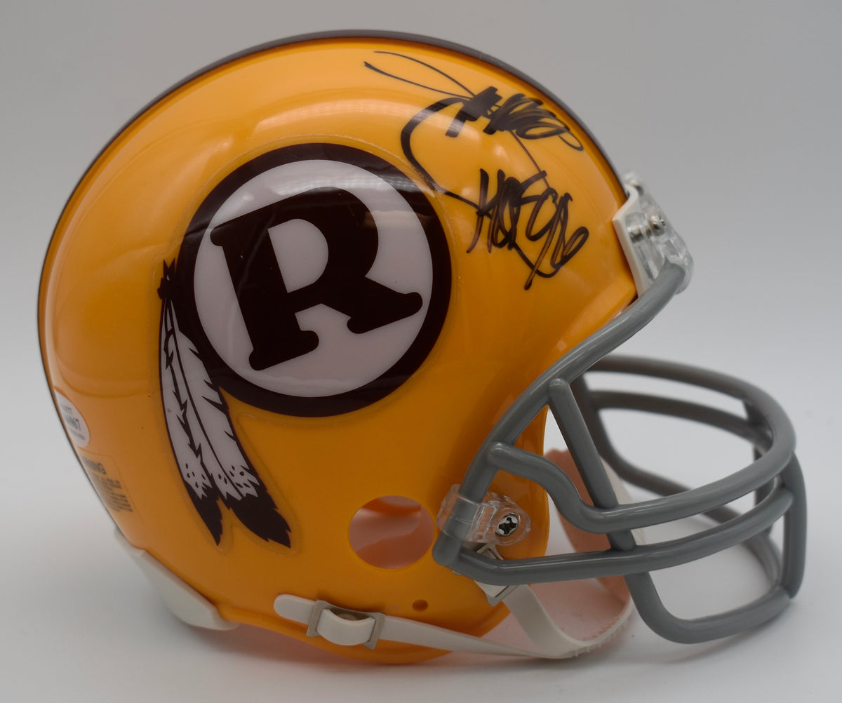 Joe Gibbs HOF Redskins Signed/Inscribed Mini Football Helmet Beckett  211956