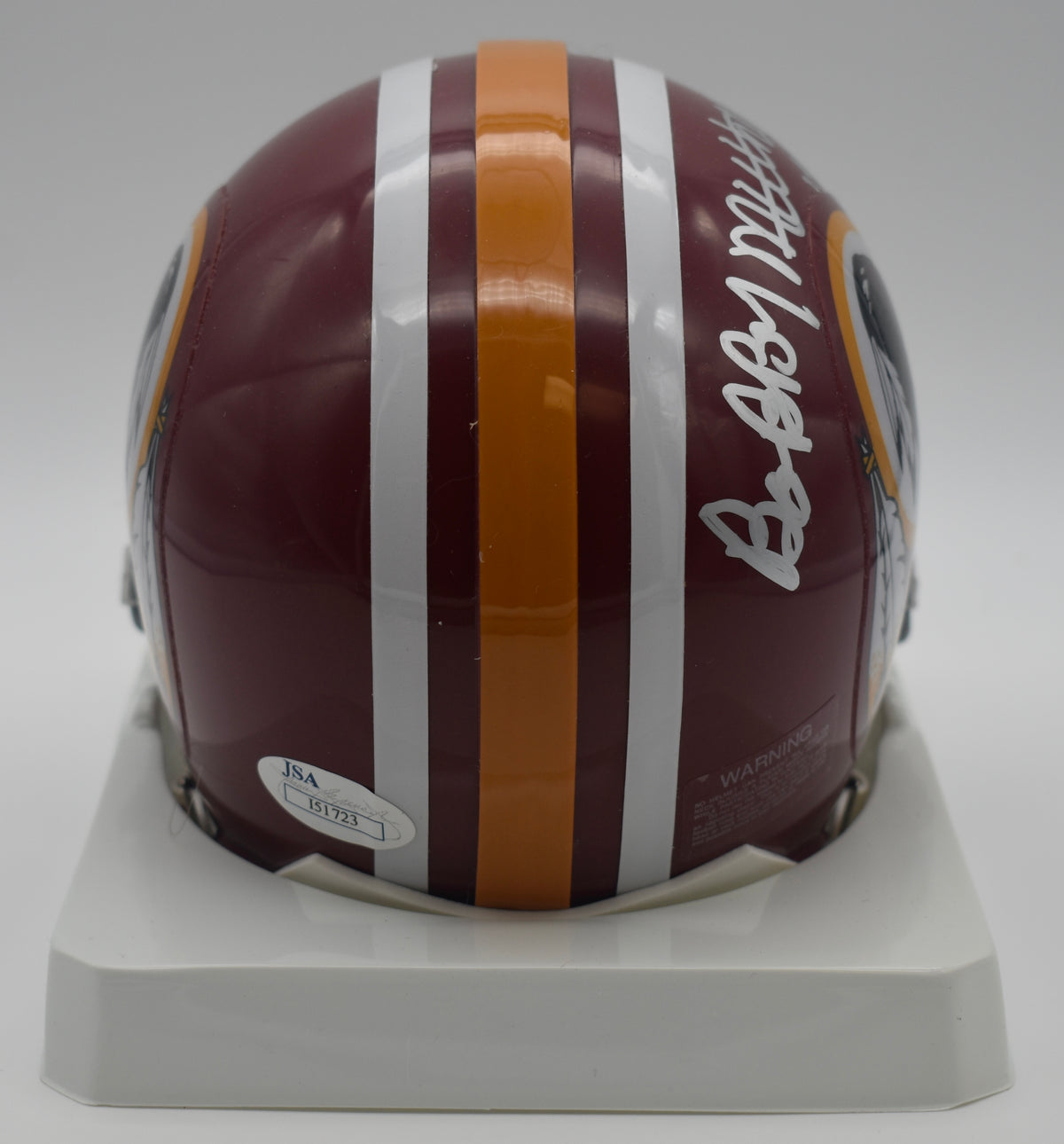 Bobby Mitchell HOF Redskins Signed/Inscribed Mini Football Helmet JSA  211961