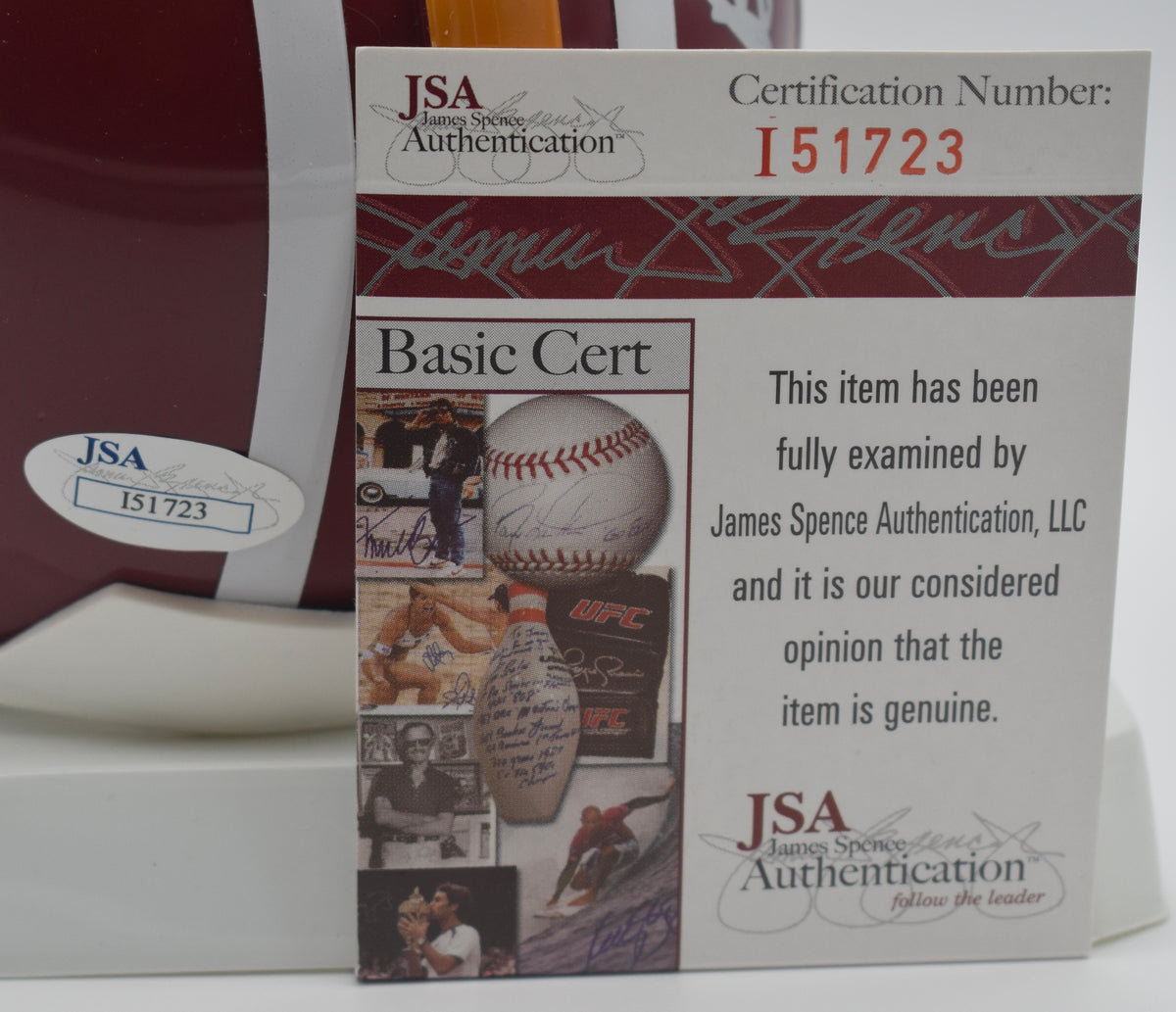 Bobby Mitchell HOF Redskins Signed/Inscribed Mini Football Helmet JSA  211961