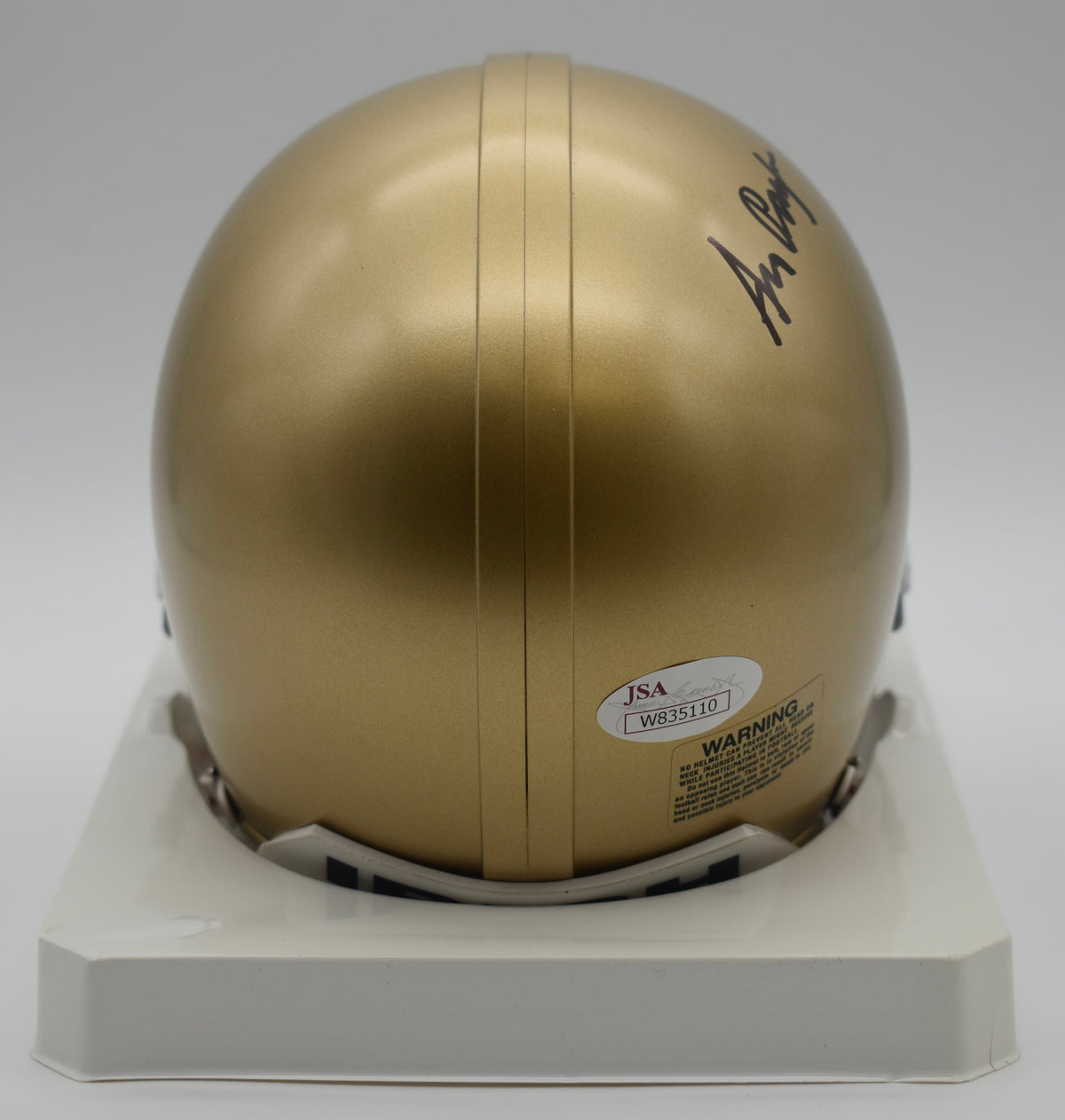 Ara Parseghian Notre Dame Signed/Autographed Mini Football Helmet JSA 211970