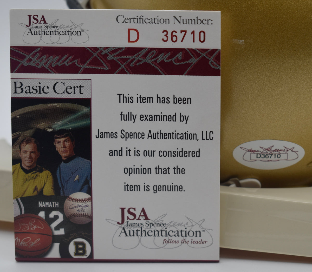 Doc Blanchard HOF Army Signed/Autographed Mini Football Helmet JSA 211972