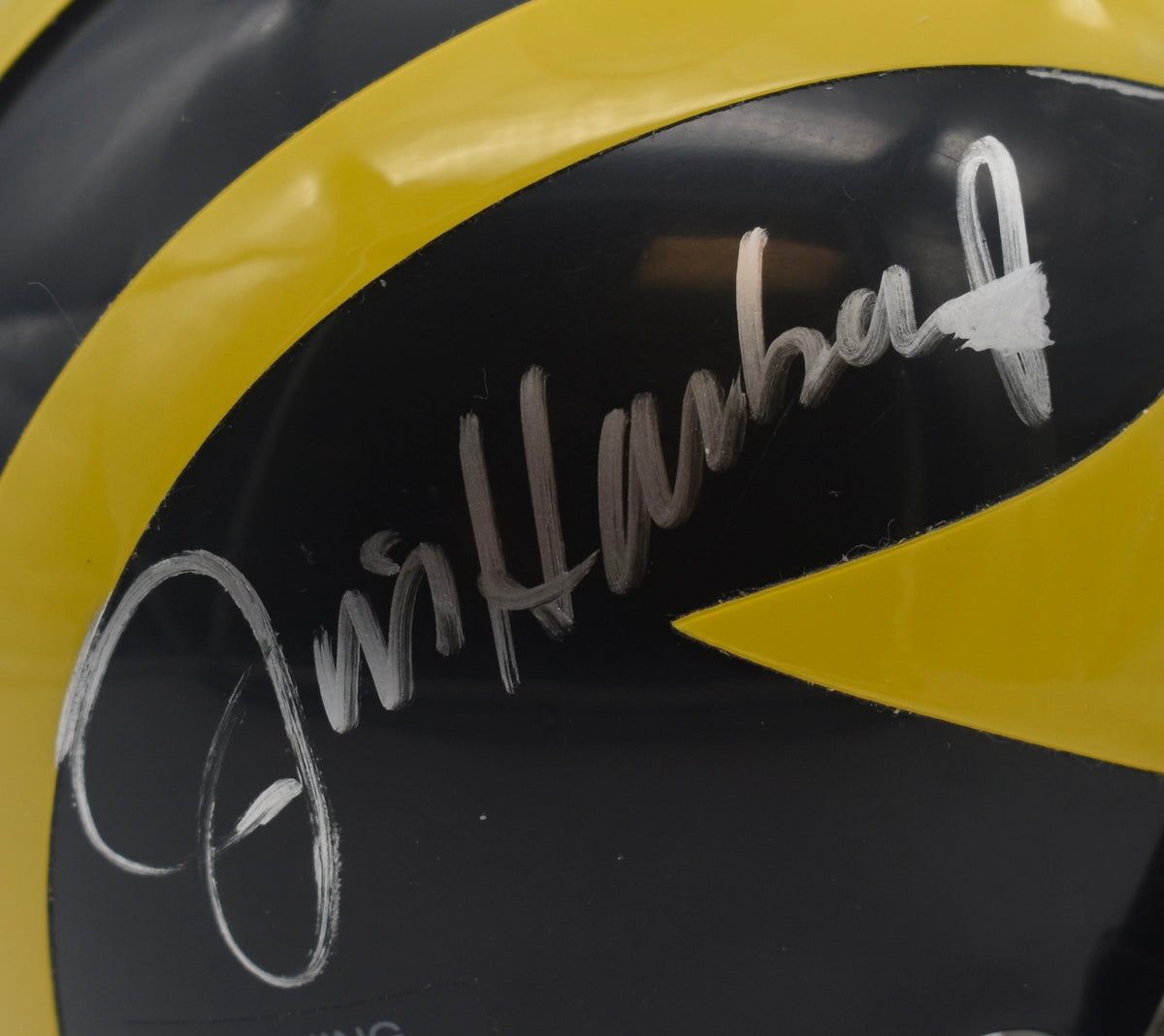 Jim Harbaugh HOF Michigan Signed/Auto Mini Football Helmet PSA/DNA 211977