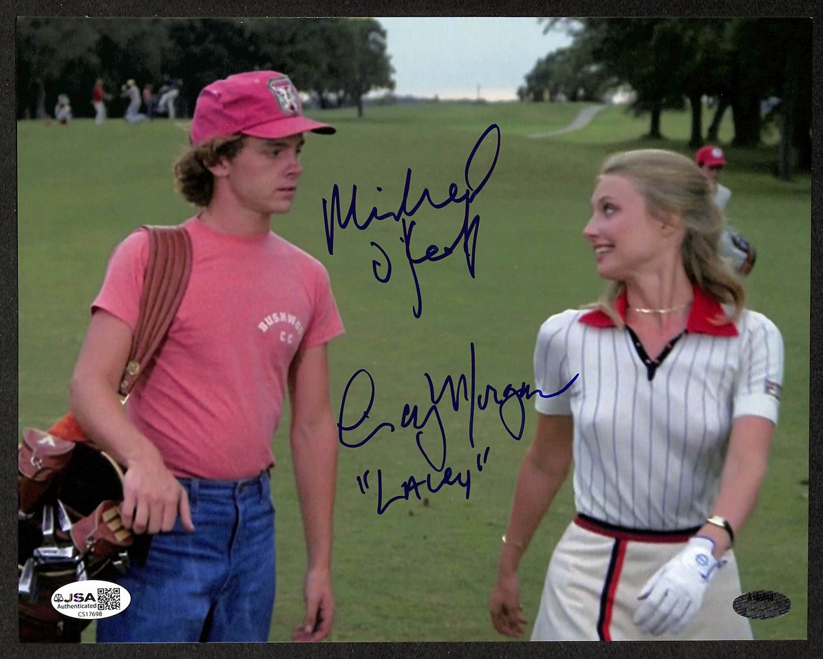 Cindy Morgan & Michael O'Keefe Signed/Auto 8x10 Photo Caddyshack JSA 212235