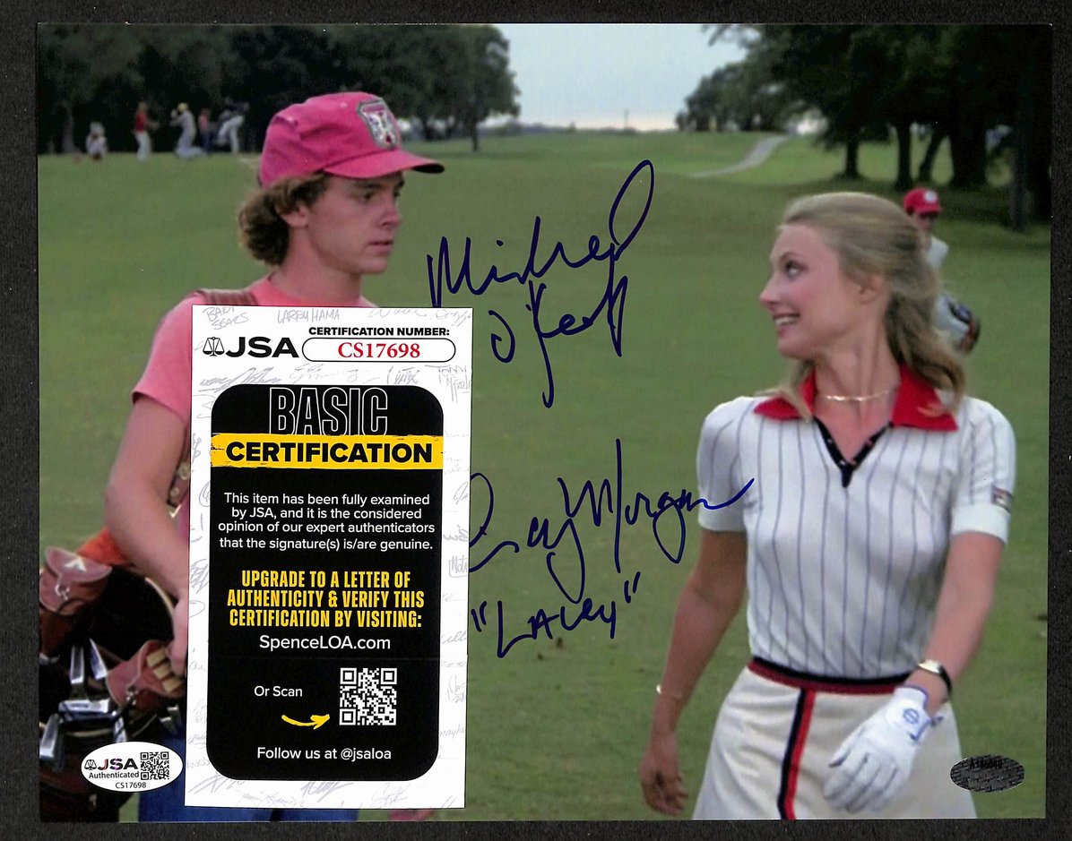 Cindy Morgan & Michael O'Keefe Signed/Auto 8x10 Photo Caddyshack JSA 212235