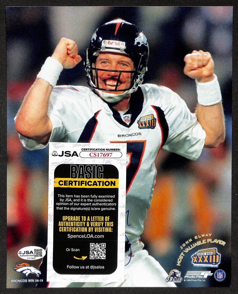 John Elway HOF Signed/Autographed 8x10 Photo Broncos JSA 212236