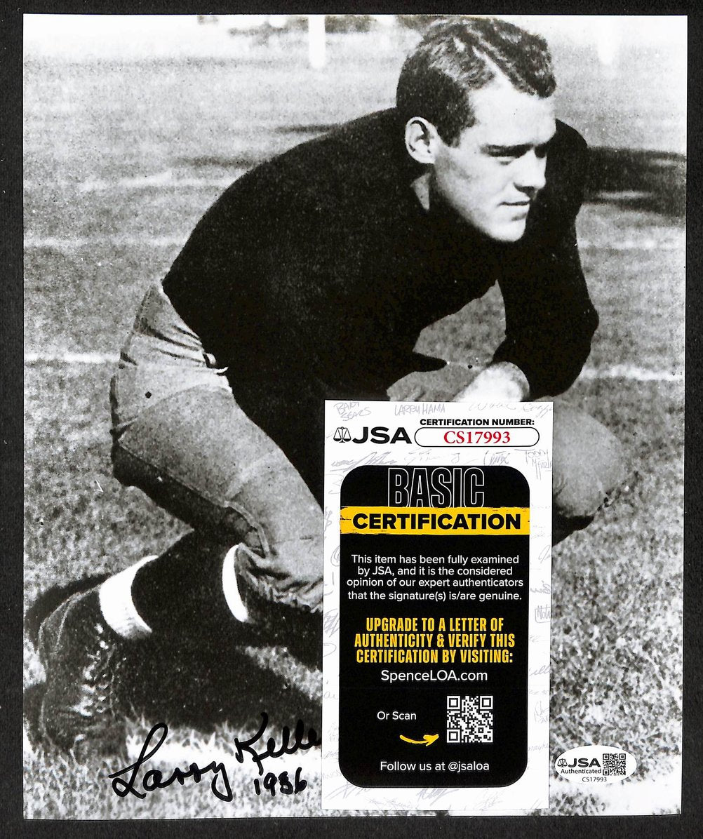 Larry Kelley Signed/Autographed 8x10 Photo 1936 Heisman JSA 212248