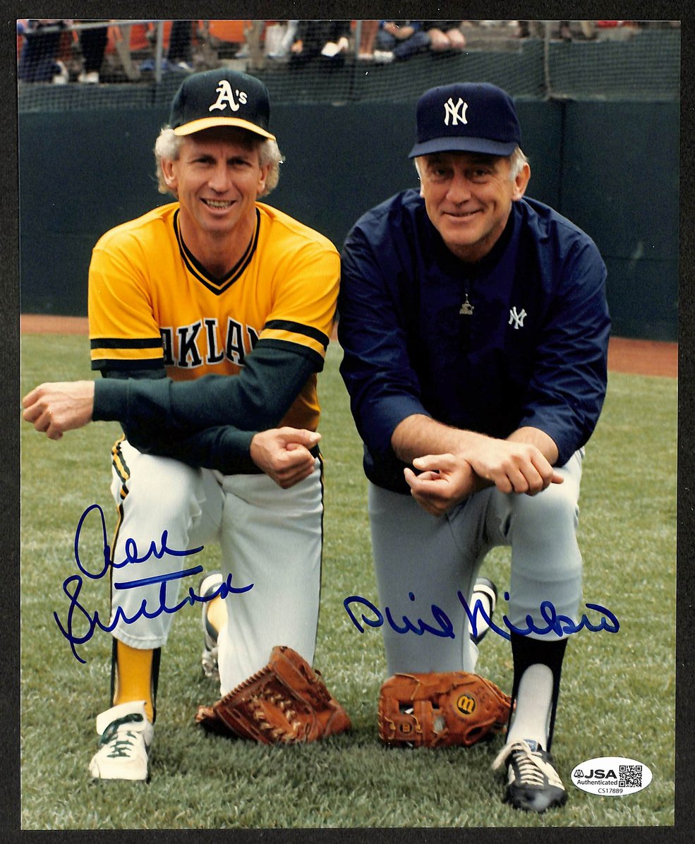 Don Sutton & Phil Niekro HOF Signed/Autographed 8x10 Photo Indians JSA 212805