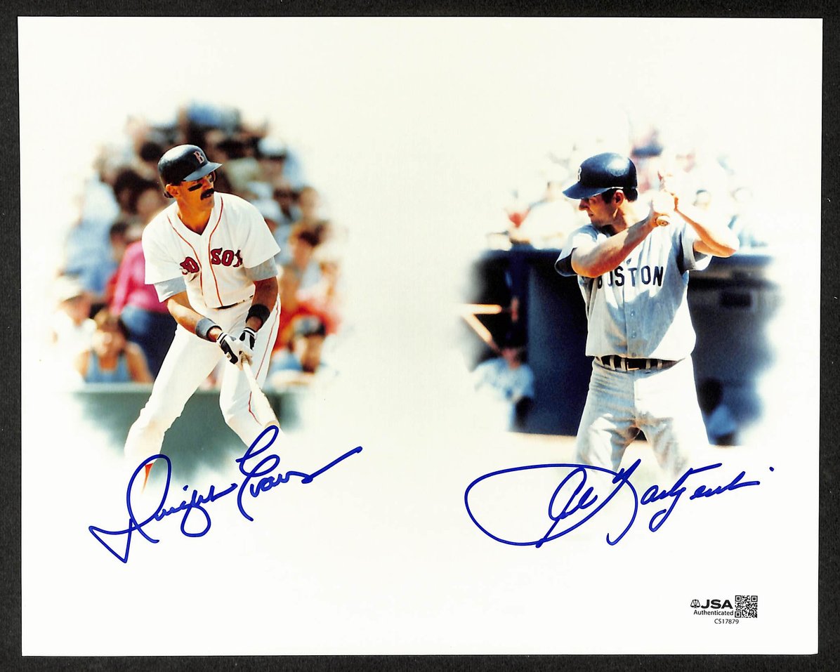 Carl Yastrzemski & Evans HOF Signed/Autographed 8x10 Photo Red Sox JSA 212815
