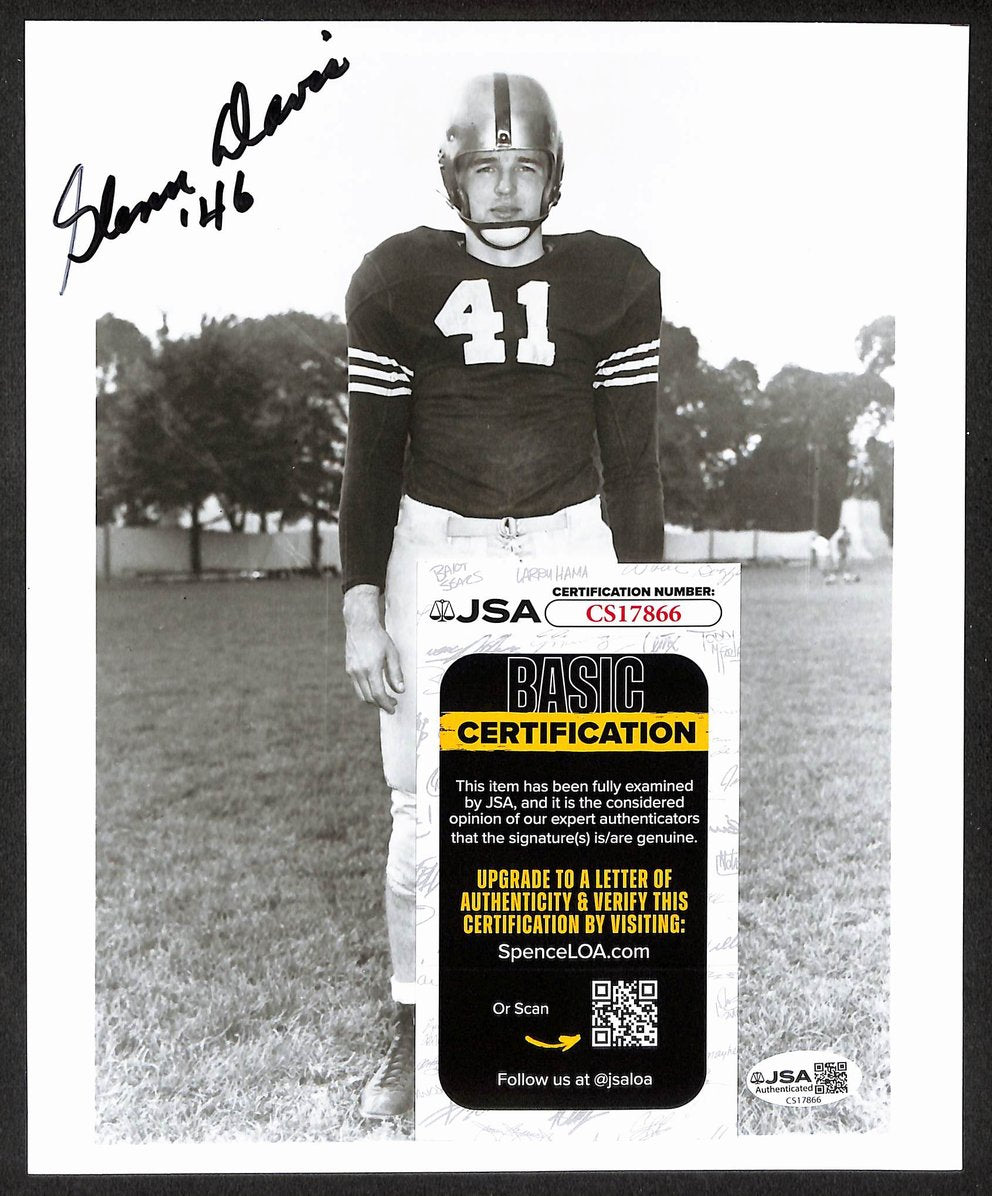 Glenn Davis Signed/Autographed 8x10 Photo ARMY Heisman JSA 212828