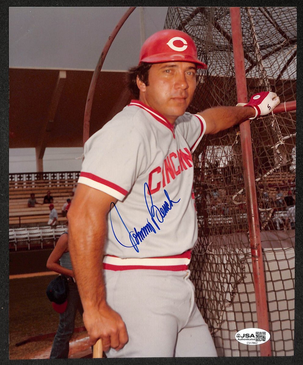 Johnny Bench HOF Signed/Autographed 8x10 Photo Reds JSA 212832