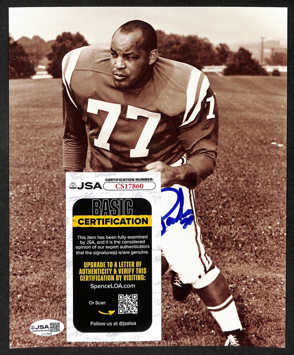 Jim Parker Signed/Autographed 8x10 Photo Colts JSA 212834