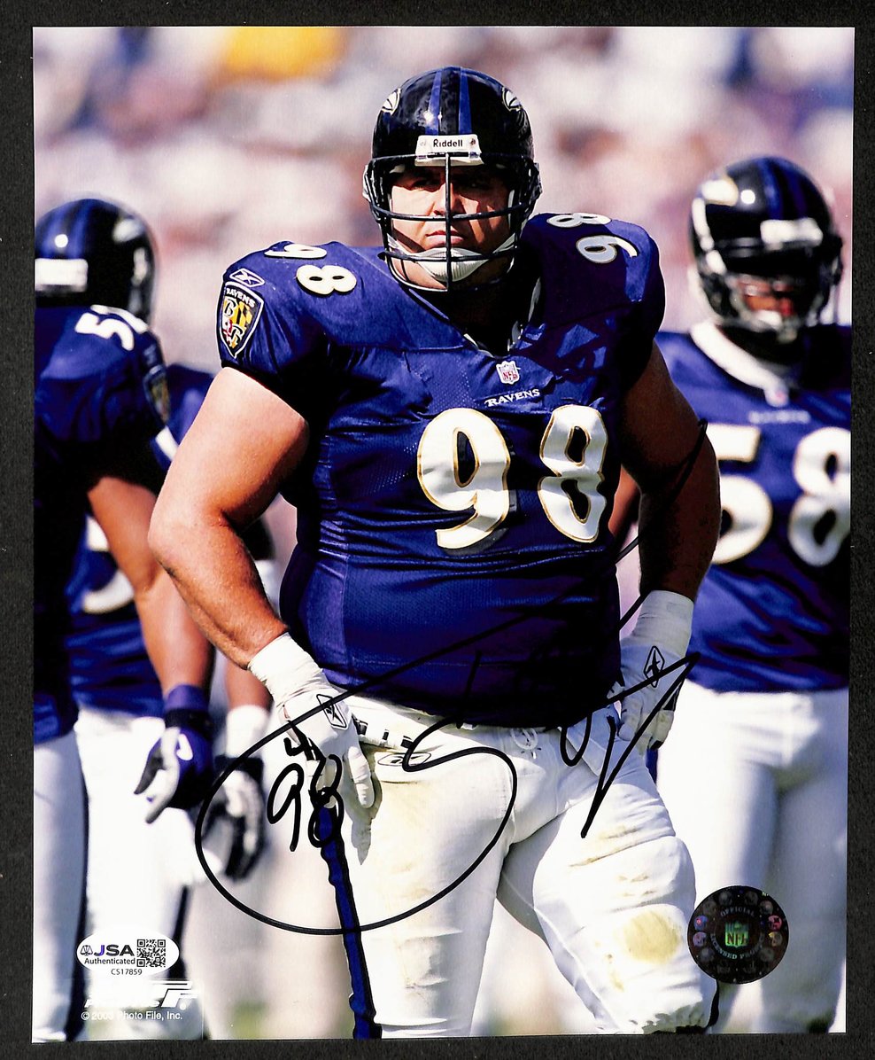 Tony Siragusa Signed/Autographed 8x10 Photo Ravens JSA 212835