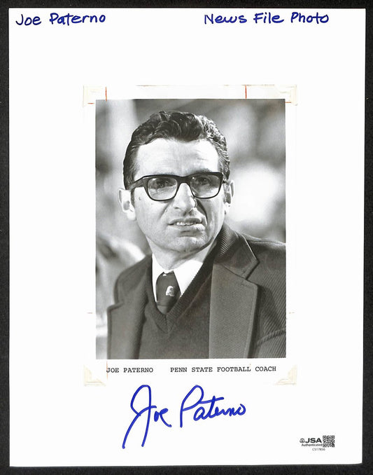 Joe Paterno Signed/Autographed 5x7 Photo Penn State JSA 212838
