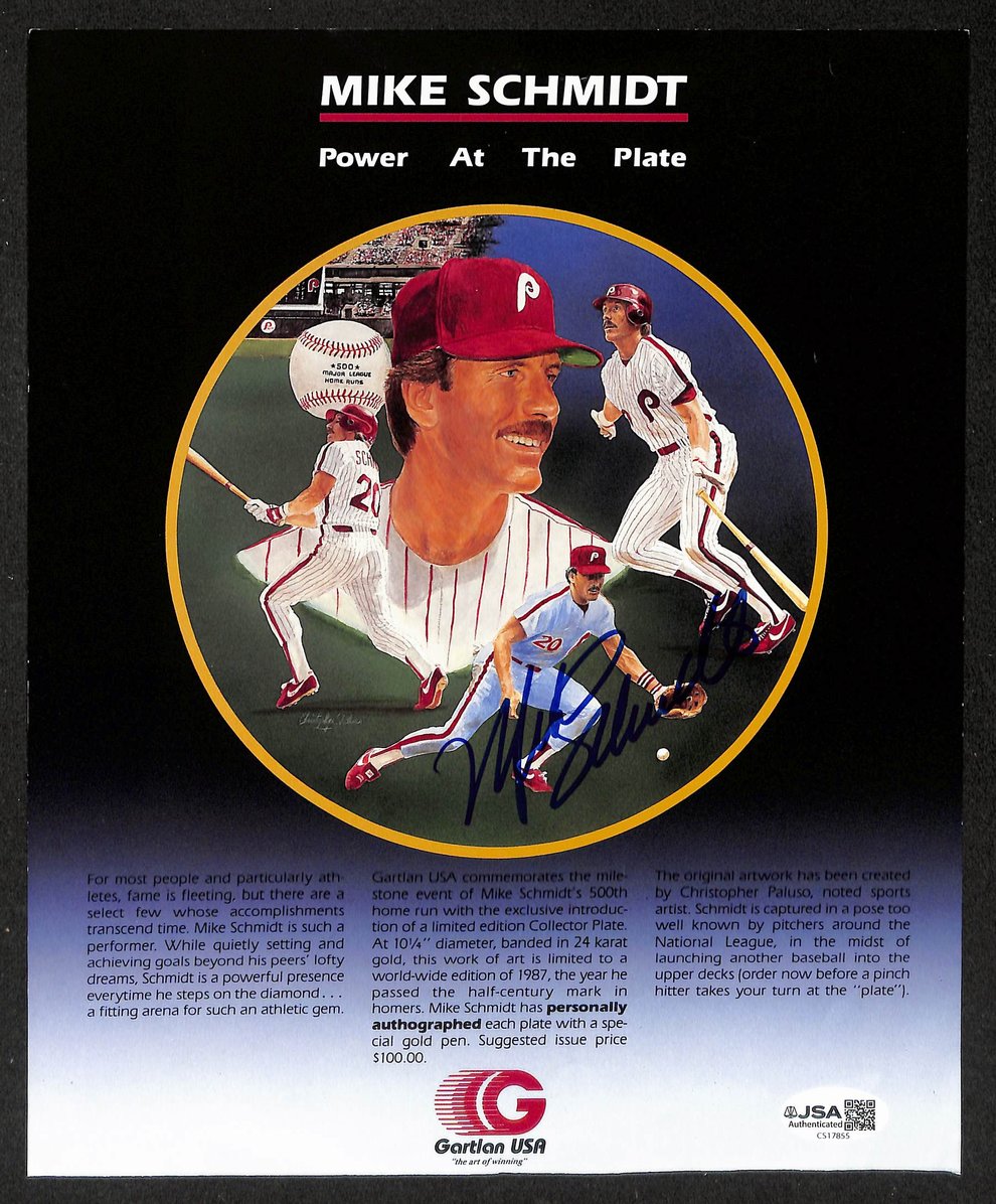 Mike Schmidt HOF Signed/Autographed Magazine Page Phillies JSA 212839