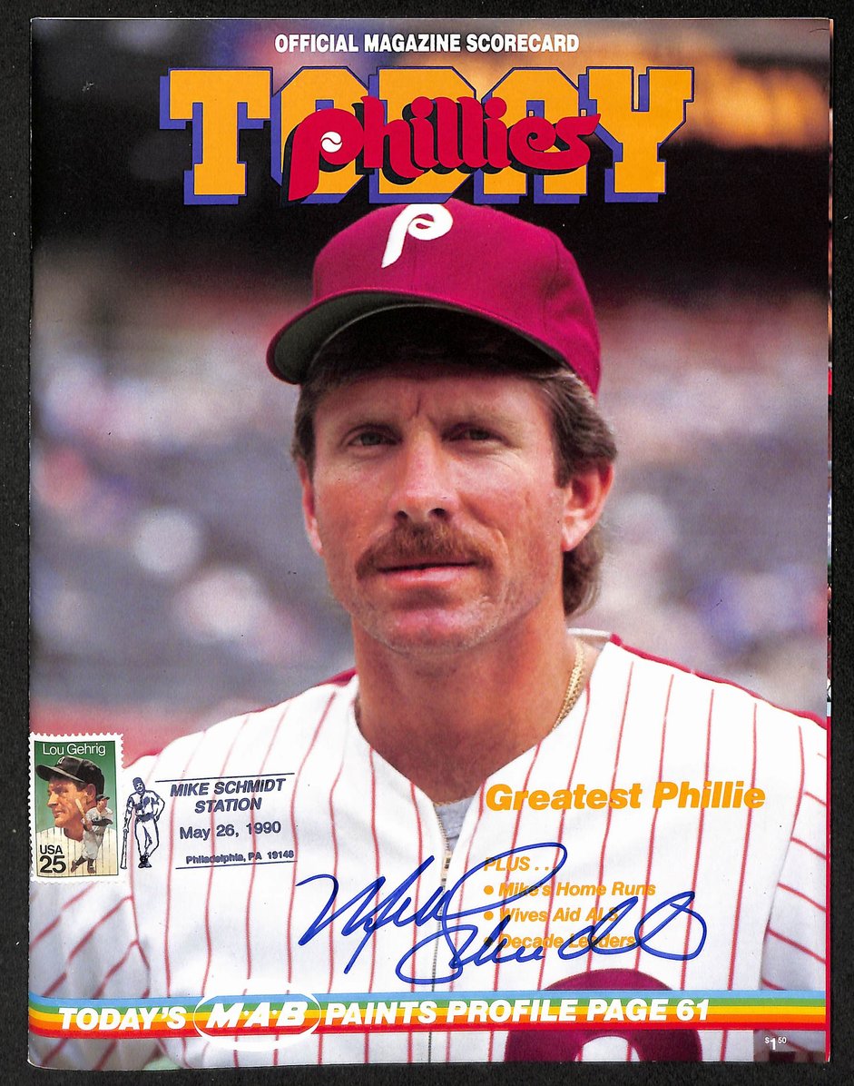 Mike Schmidt HOF Signed/Autographed Phiilies Today Magazine JSA 212845