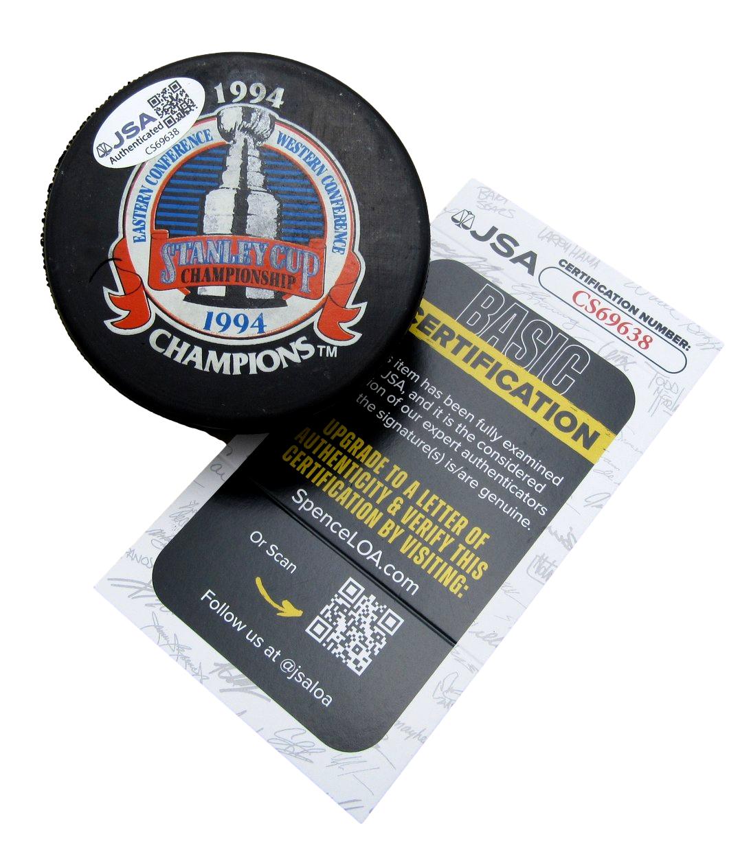Chris Kotsopoulos Signed/Auto New York Rangers Logo Hockey Puck JSA 212685
