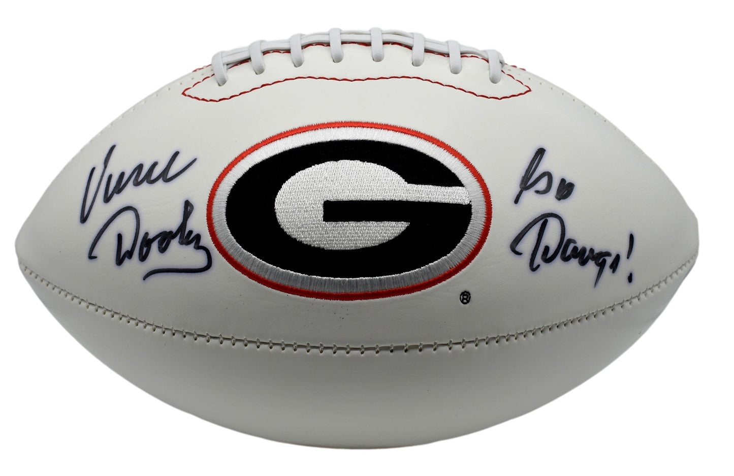 Vince Dooley Signed/Autographed Georgia Bulldogs Logo Football PSA 212855