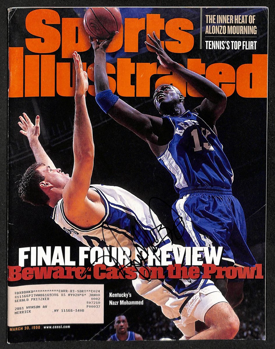 Nazr Mohammed Signed/Autographed 1998 Sports Illustrated Kentucky JSA 212878