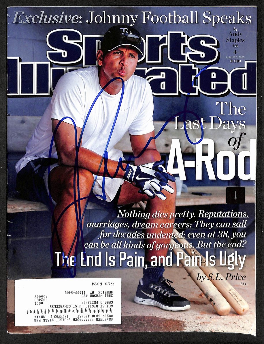 Alex Rodriguez Signed/Autographed 2013 Sports Illustrated Yankees JSA 212880